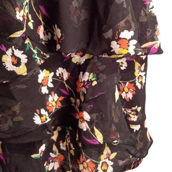 Torrid Size 2 18 20 2X Camisole Top Sheer Floral Tiered Ruffle Adjustable Straps - Picture 7 of 13